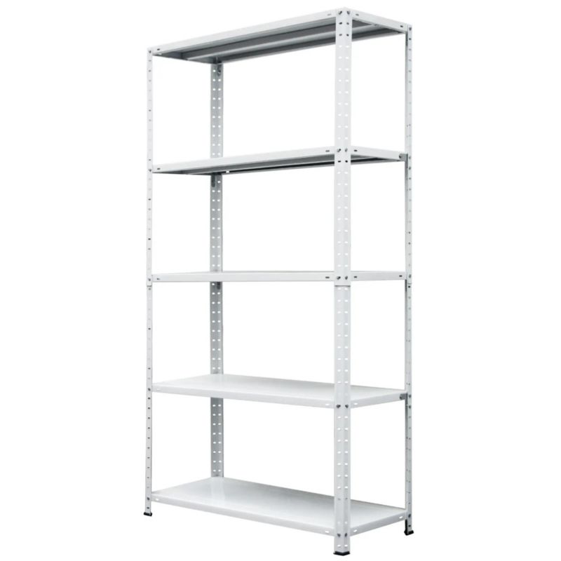 Regał metalowy skręcany BR100 Metalkas 185x100x40 100kg biały 1 szt.