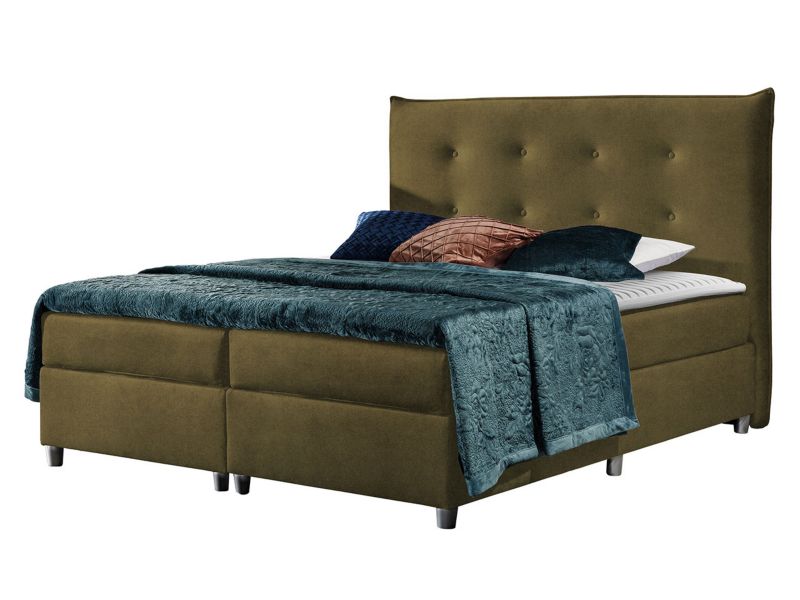Łóżko kontynentalne MIRJAN 24 Prato 160x200 ciemna oliwka 1 szt.