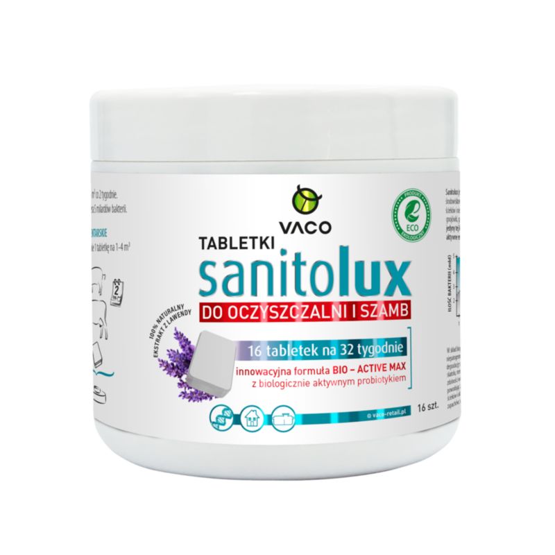 Bakterie tabletki do szamba VACO bioaktywator Sanitolux 16 szt.