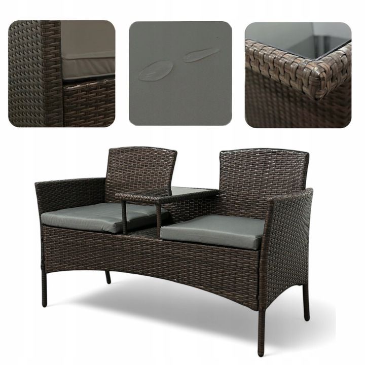 Zestaw mebli ogrodowych MTG Toledo 2 osobowy mix kolory 1 kpl.