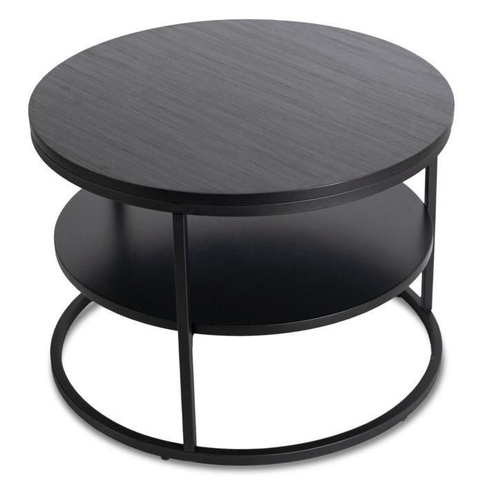 Stolik Kawowy Best 70 cm Mebel Elite z Półką Czarny 1 szt