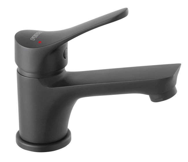 Bateria umywalkowa stojąca Ferro Rico czarna