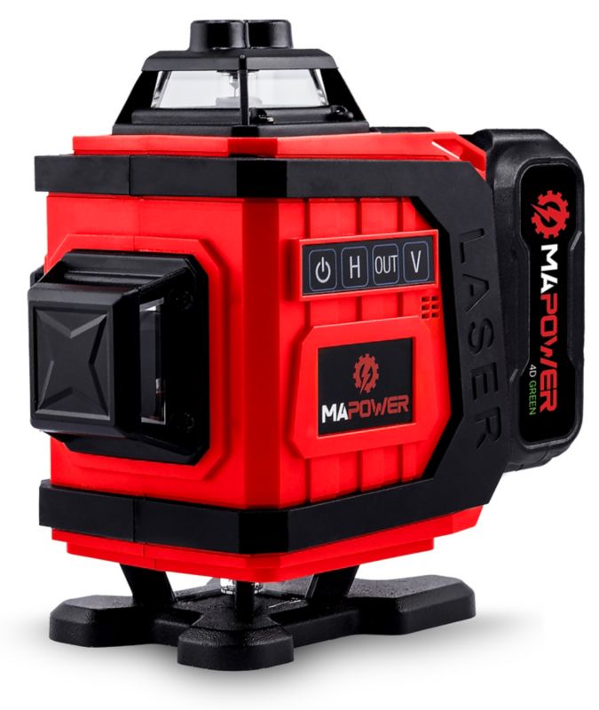 Poziomica Laserowa MAPOWER 360 Płaszczyznowa 4D laser krzyżowy elektroniczny kompensator 1 kpl.