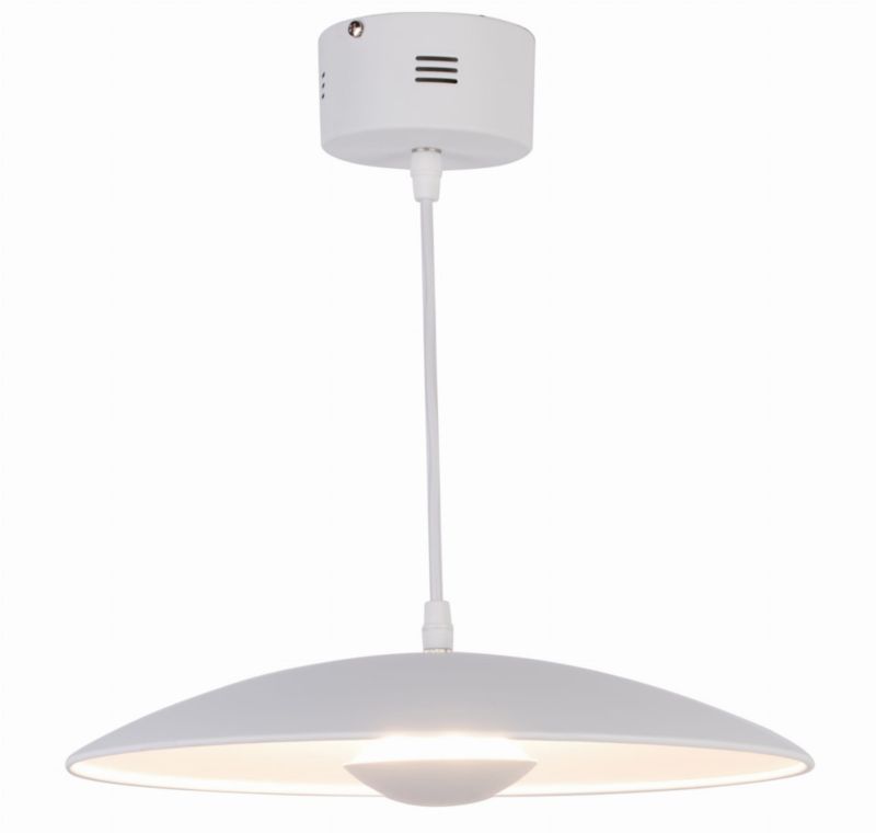 Lampa sufitowa wisząca Candellux Lund biała wym: 115 x 48 x 48 cm wbudowany LED 14.5W 1 szt.