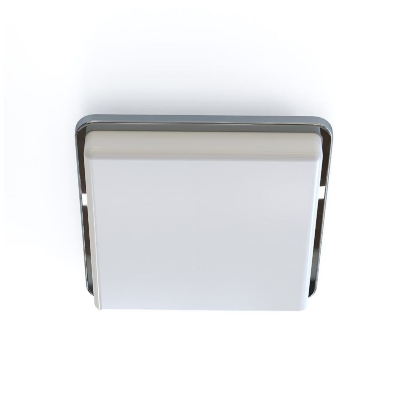 Plafon Nowodvorski Lighting Tahoe chromowany biały 1 x E27 x 15W IP44 wym: 7 x 25 x 25 cm - 1 szt.