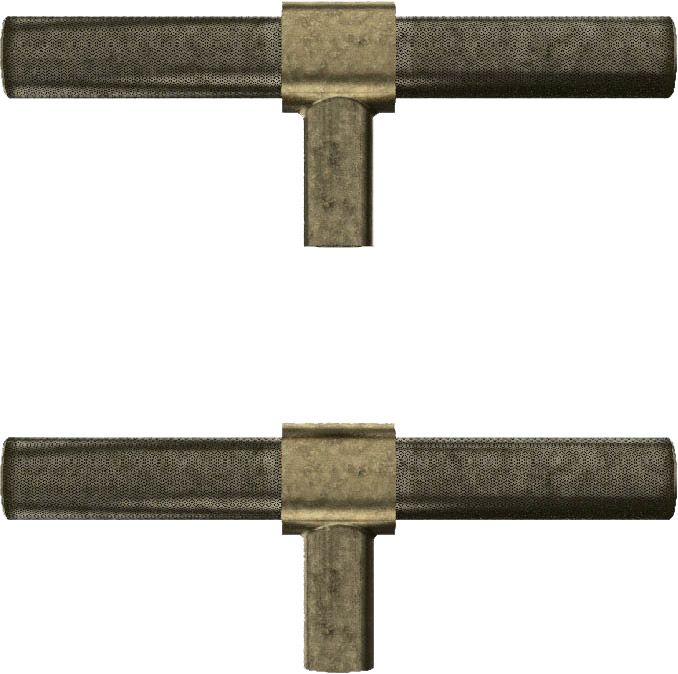 Uchwyt meblowy GoodHome Dukkah T 95 mm mosiądz antyczny