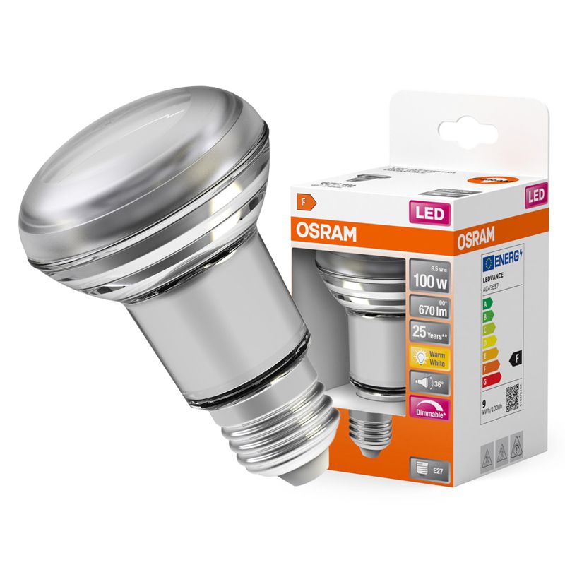 Żarówka LED Osram R80 Reflektor E27 8.5W 670lm 2700K 36st Ściemnialna 1 szt.