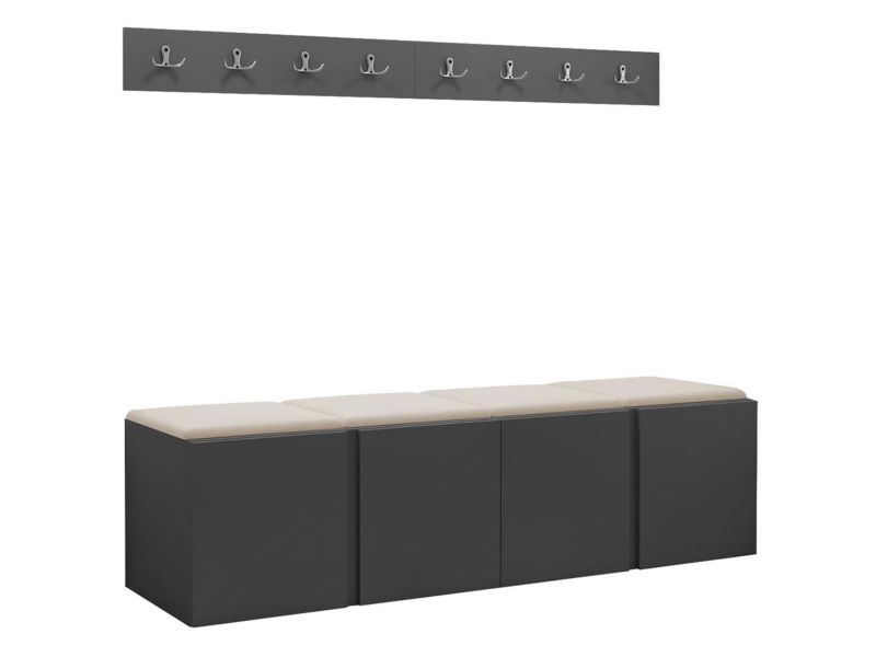 Garderoba MIRJAN 24 Orion VII grafit + beżowy 1 kpl.