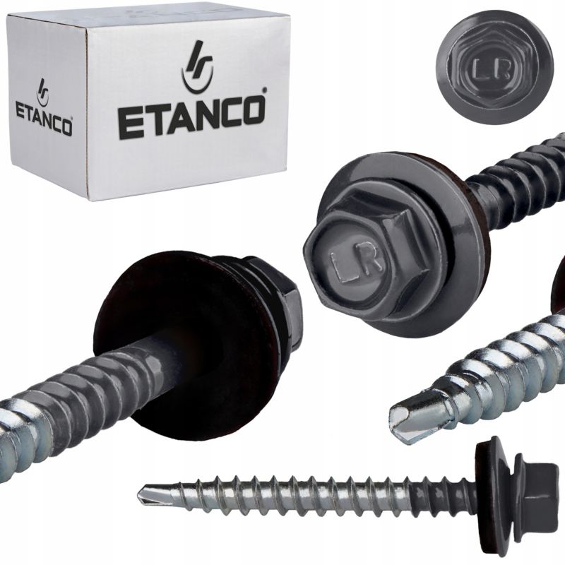 Wkręty Farmerskie Etanco 4,8X35mm Ral 7016 250 szt.