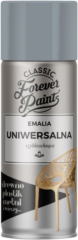 Emalia uniwersalna szybkoschnąca Forever Paints 400 ml szara