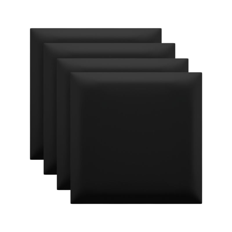 Panel ścienny tapicerowany Marbet Design SOFTLINE 30x30 cm RIVIERA100 czarny 4 szt.