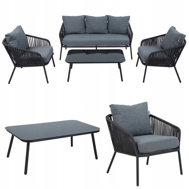 Zestaw Mebli Ogrodowych Focus Garden Wypoczynkowych Anders Narożnik Stolik 2 Fotel Taras 1 szt