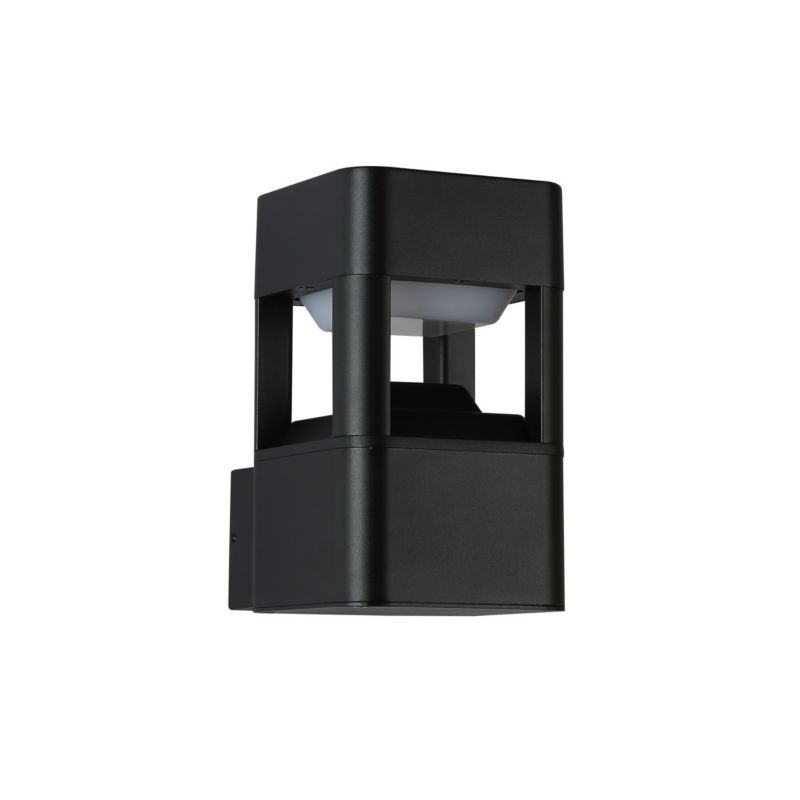 Kinkiet ścienny zewnętrzny Italux Nutri czarny piaskowany LED 10W 3000K 430lm IP54 wym: 20 x 15,5 x 12 cm aluminium - 1 szt.