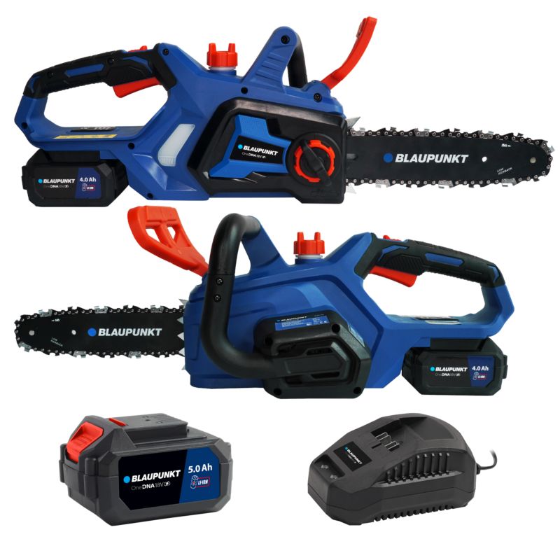 Zestaw Piła łańcuchowa akumulatorowa Akumulator 5.0 Ah Ładowarka Prowadnica 30 cm Blaupunkt CS4120 1szt.