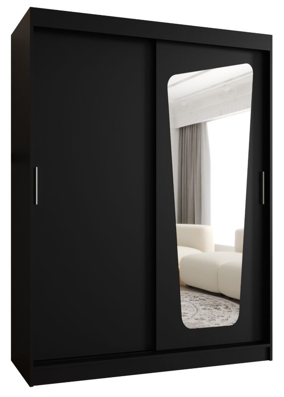 Szafa przesuwna Garderoba Abiks MOKA 150 czarny mat 1 szt.