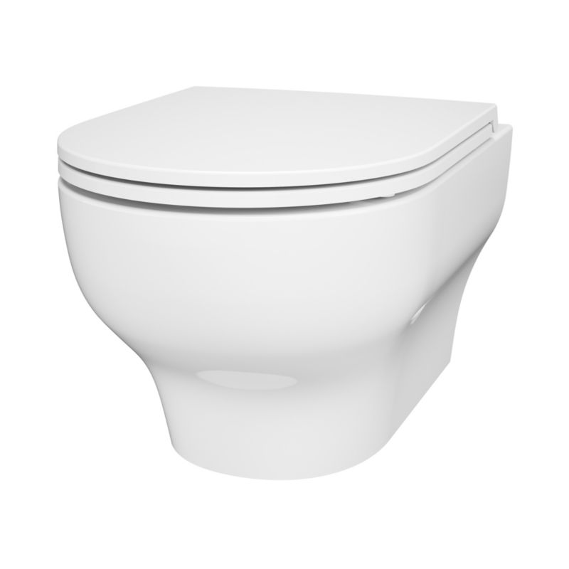 Miska WC wisząca GoodHome Cavally wirowa bezkołnierzowa z deską wolnoopadającą