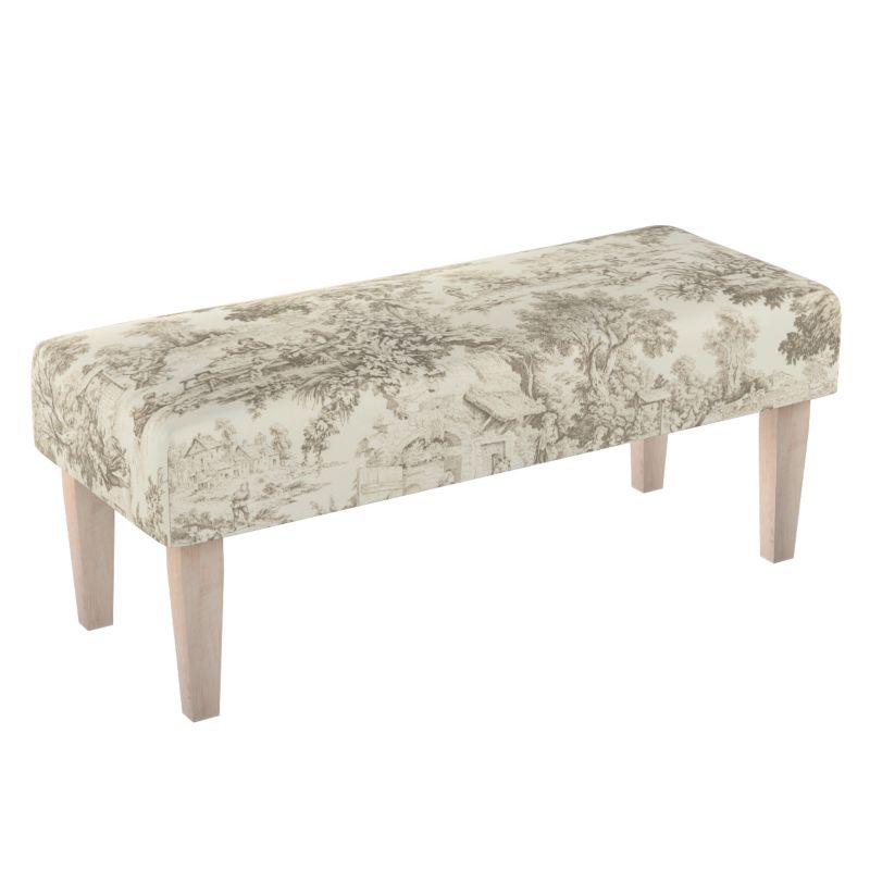 Ławka Dekoria 100 x 40 x 40 cm scenki rodzajowe w kolorze beżowym na tle ecru 1 szt.