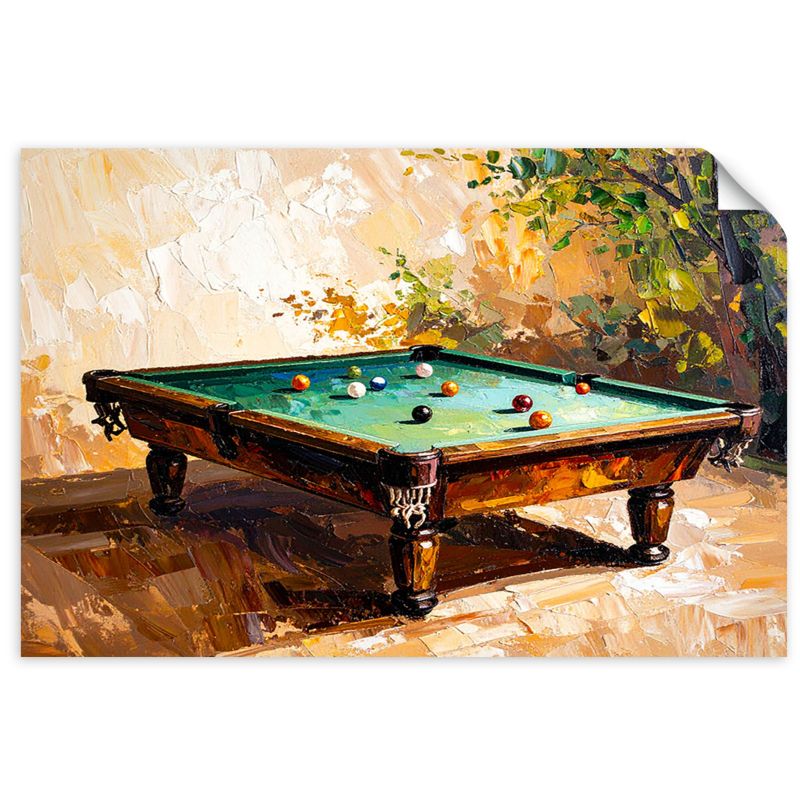 Naklejki samoprzylepne do salonu sypialni Feeby Stół bilardowy 130x90cm 1szt