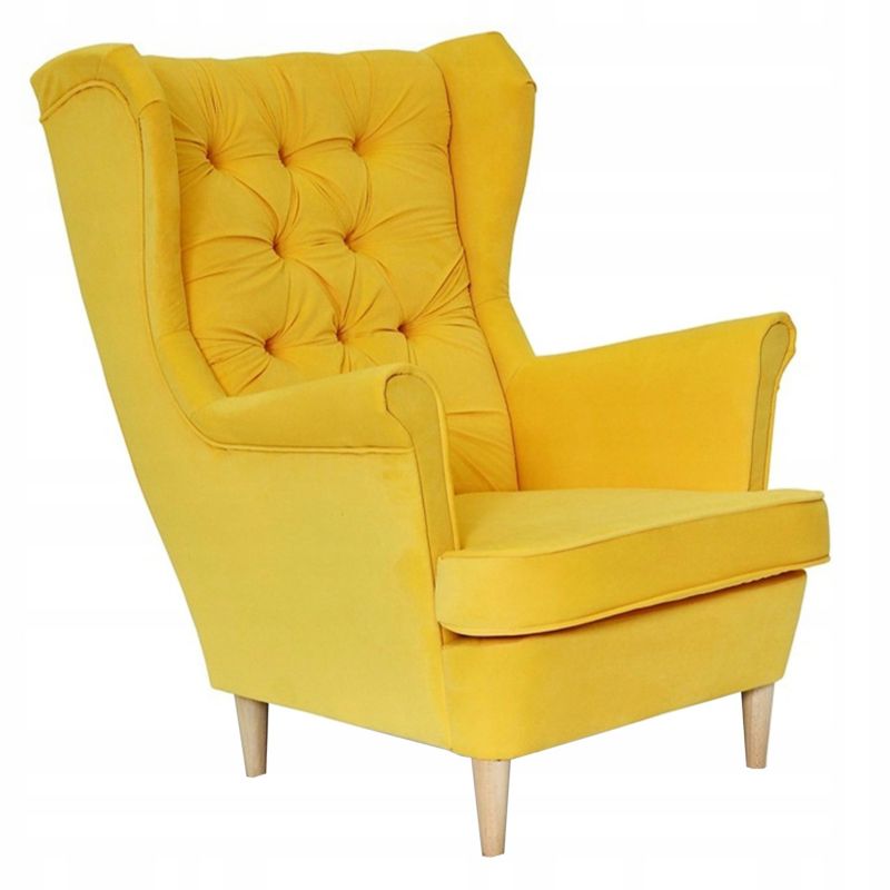 Fotel uszak do salonu Family Meble Gaja żółty 1szt