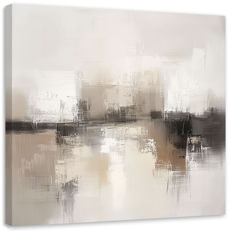 Obraz do salonu sypialni loft Feeby Abstrakcja beżowy szary beton 50x50cm 1szt