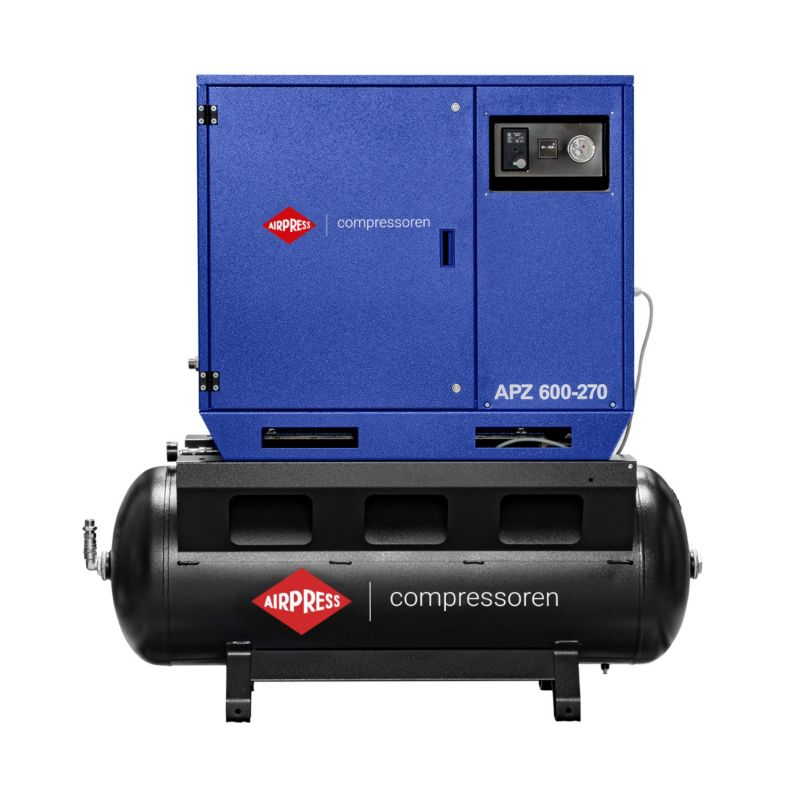 Cichy kompresor dwutłokowy APZ 600-270 Airpress 10 bar 5.5 KM/4 kW 465 l/min 270 l 1 szt.