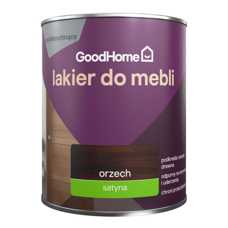 Lakier do mebli GoodHome orzech satyna 0,75 l