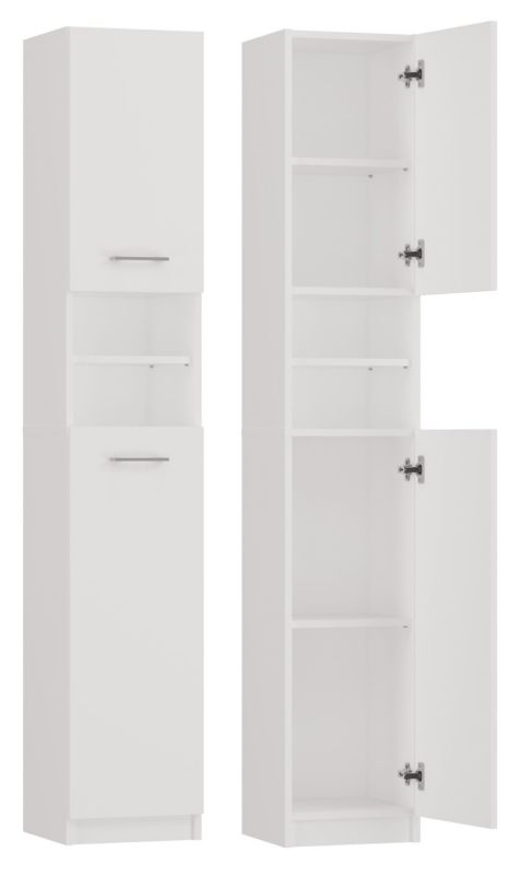 Szafka Łazienkowa Topeshop Marbella 32cm Regał Słupek Biały 30x32x180 cm 1 szt.