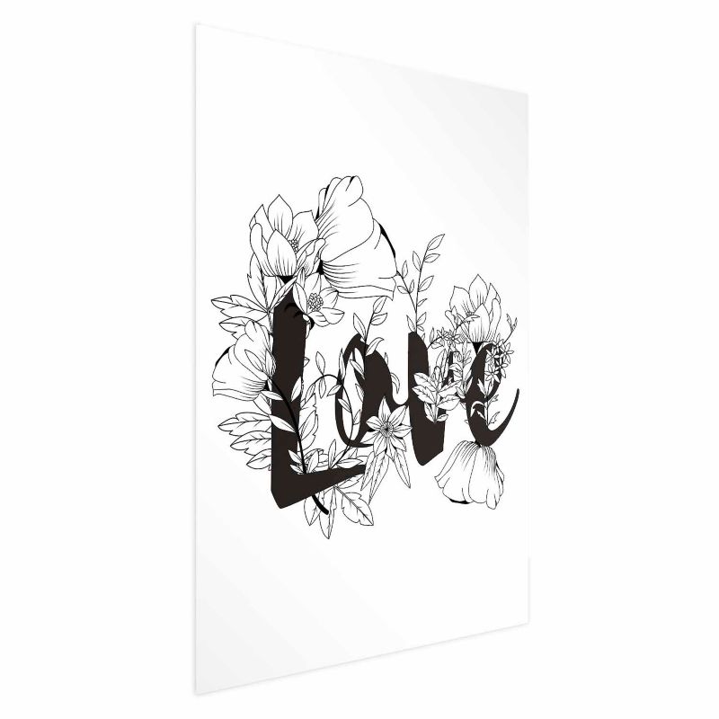 Plakat Artgeist Love w kwiatach 60x90 cm bez ramy 1 szt