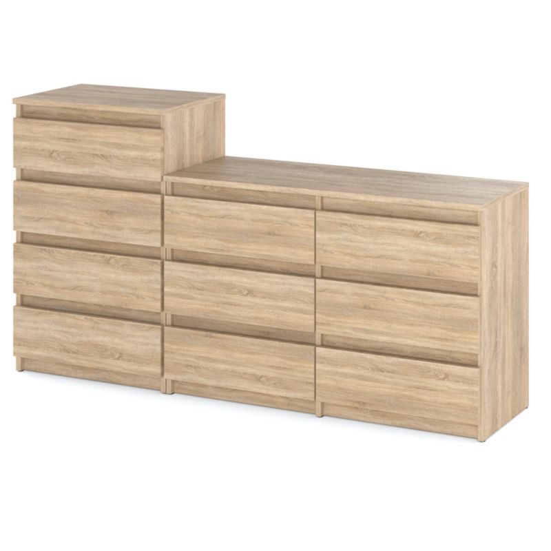 Komoda Hurtownia-Mebli Szuflady 10 Zestaw komód Hugo 64 160cm Dąb Sonoma Dąb Sonoma 160x33.5x92.5 cm 1szt.