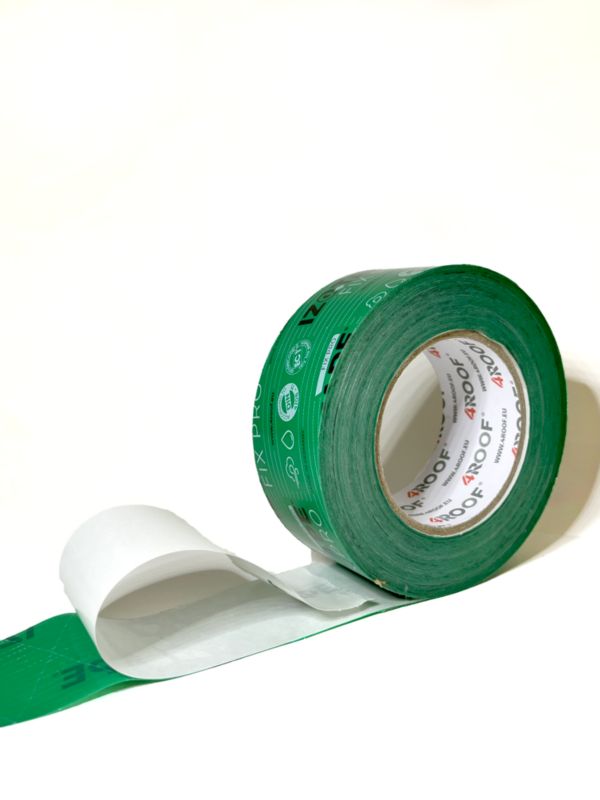 Taśma do membrany dachowej i folii 4ROOF IZOTAPE FIX PRO 50mm x 25mb zielona Super jakość, mocna, zbrojona 1szt.