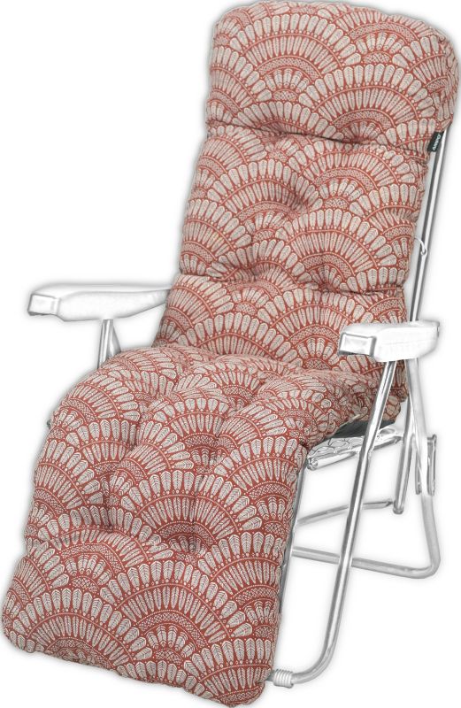 Poduszka na leżak z podnóżkiem AMPO gruba bordowy biały 1 szt.