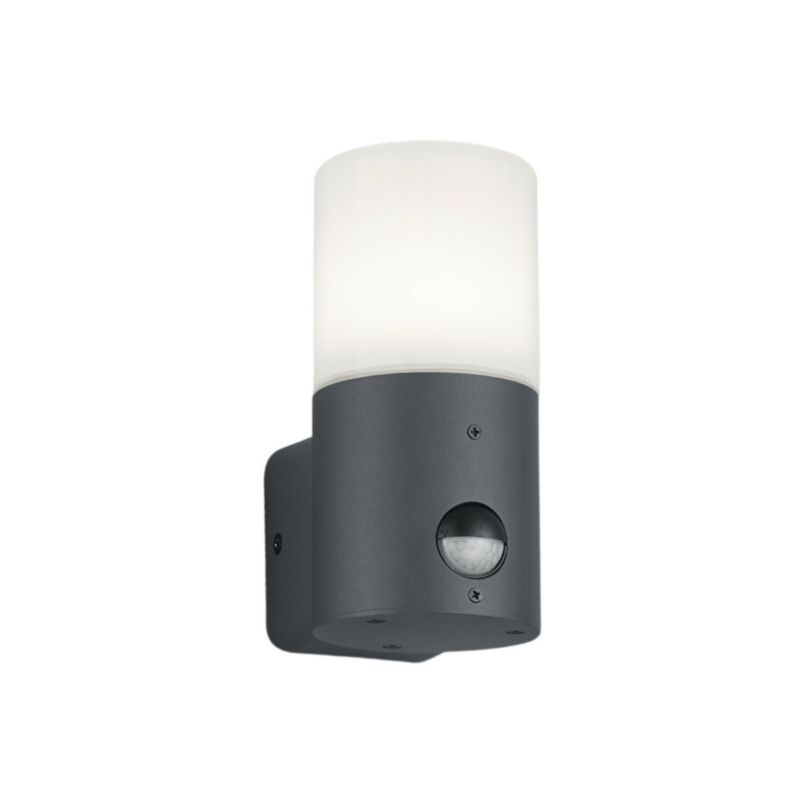 Kinkiet zewnętrzny z czujnikiem Trio Hoosic antracyt 1 x E27 x IP44 wym: 17,5 x 8,5 x 8,5 cm - 1 szt.