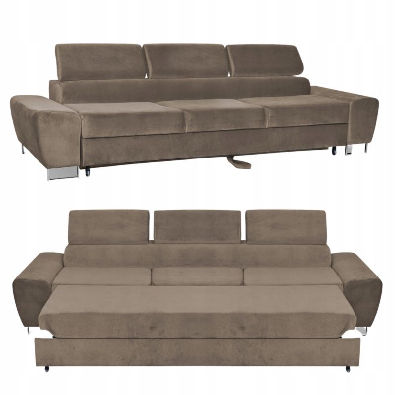 Sofa kanapa do salonu rozkładana Family Meble Bosso brąz 1szt