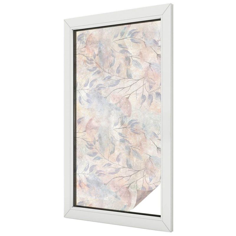 Folia Okienna Wallfluent 50x100 cm Chroniąca Prywatność Pastelowe liście rozmytej kompozycji 1 rol.