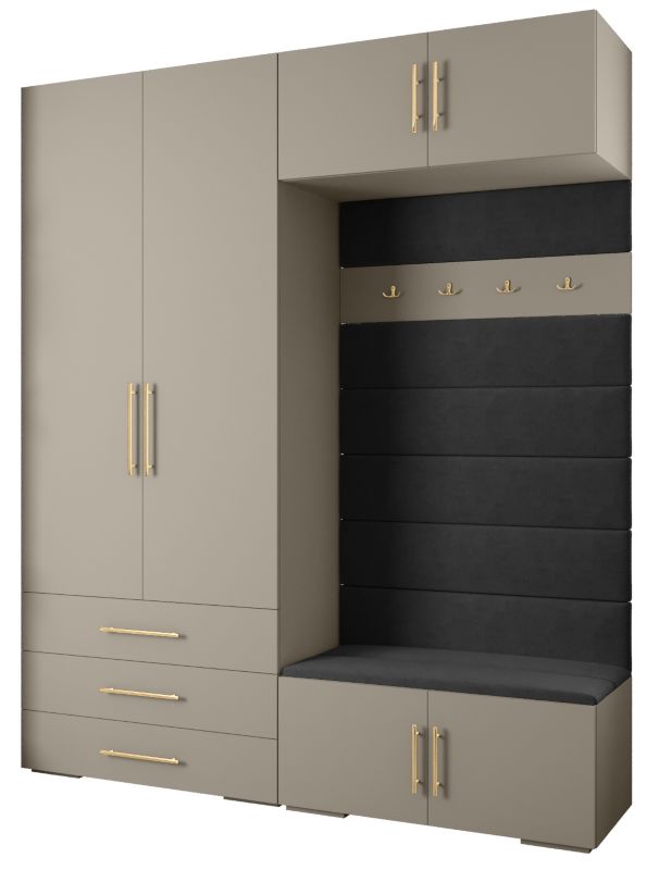 Garderoba do przedpokoju Abiks INOVA 3 Z12 kaszmir+złoty+manila18 1 szt.