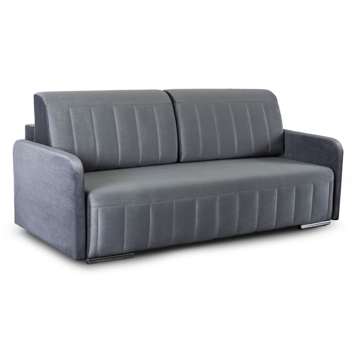 Sofa Lumo Mebel Elite Rozkładana z Funkcją Spania i Pojemnikiem Szara 1 szt
