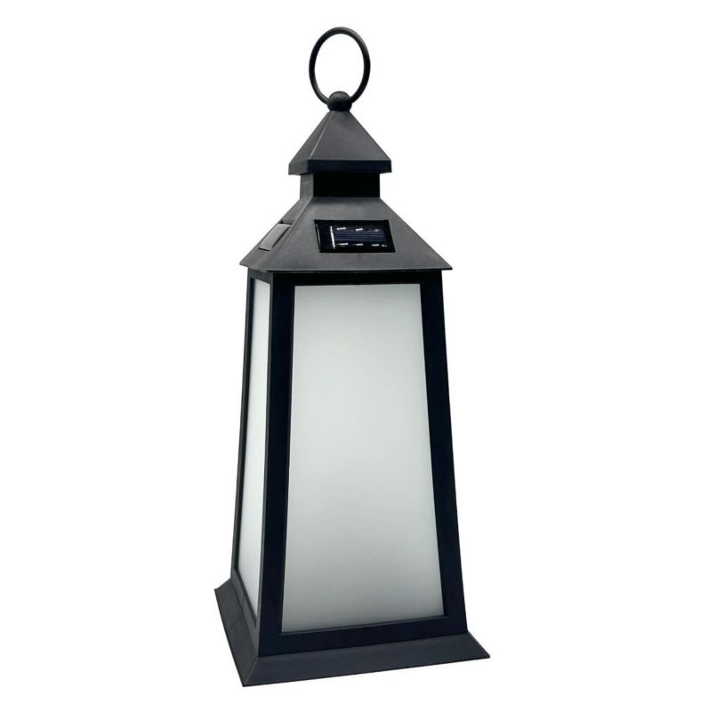 Latarenka ogrodowa Polux Fenix czarna LED 1600K solarna IP44 wym: 31,5 x 14 x 14 cm tworzywo sztuczne - 1 szt.