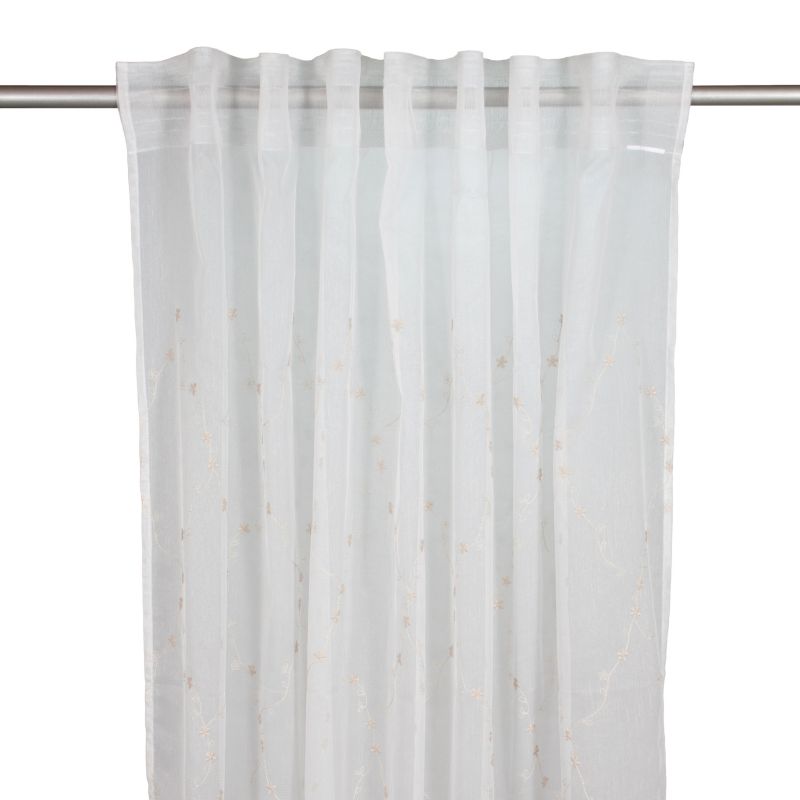 Firana Berlin 140 x 280 cm haft kremowo-beżowa