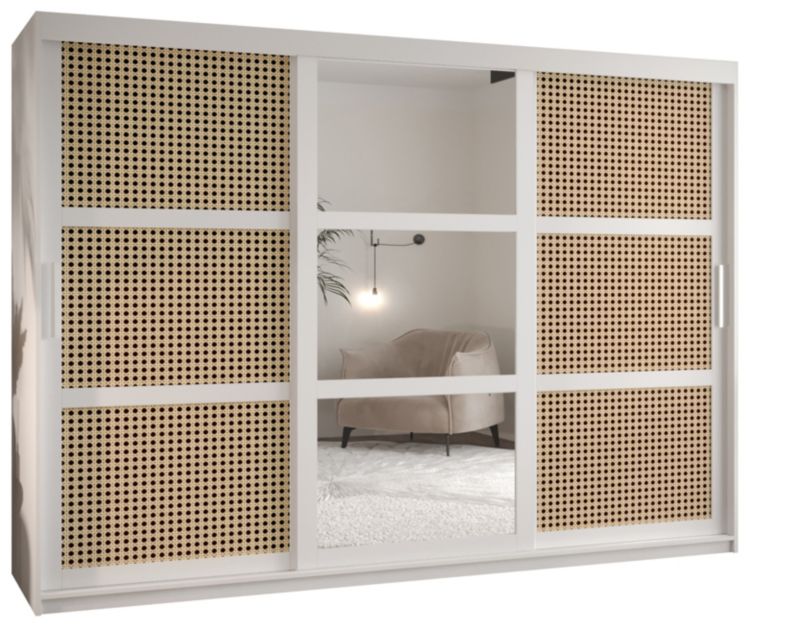 Szafa przesuwna Garderoba Abiks PLECIONKA WIEDEŃSKA 2 250 biały 1 szt.