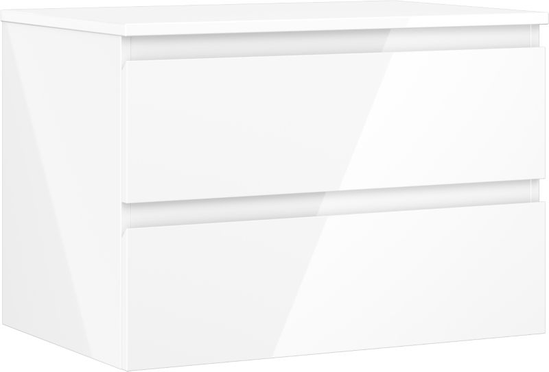 Szafka podumywalkowa Mexen Orio biała połysk 70x47 cm 2 szuflady 1 szt.