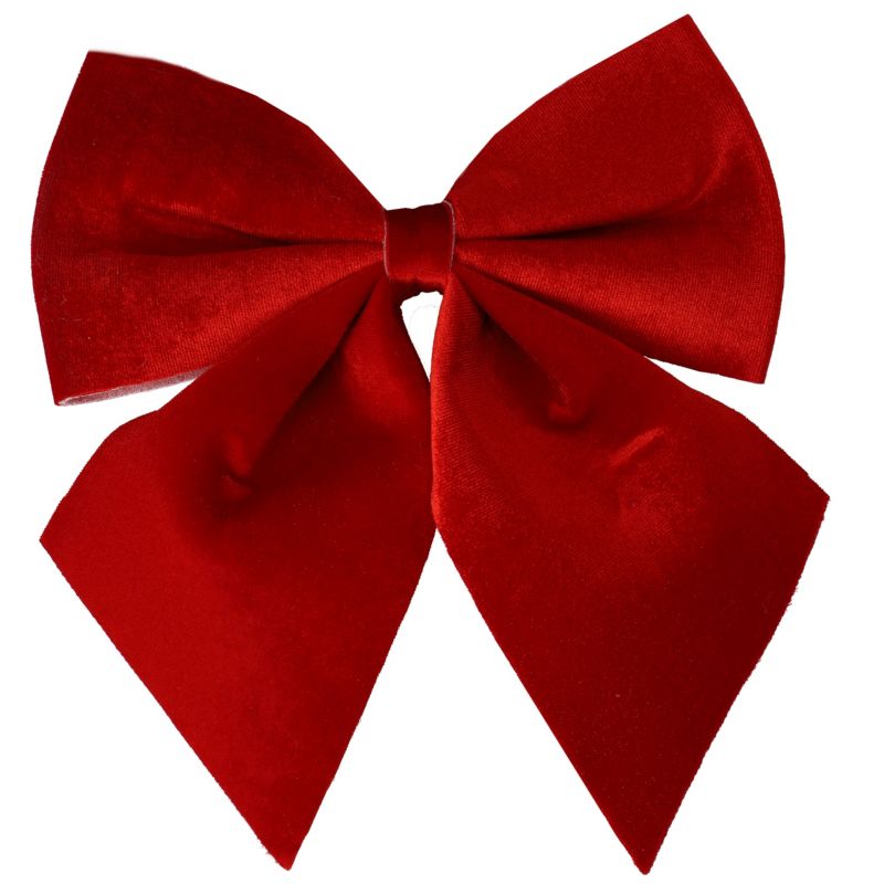 Kokarda welurowa 20 x 24 cm czerwona