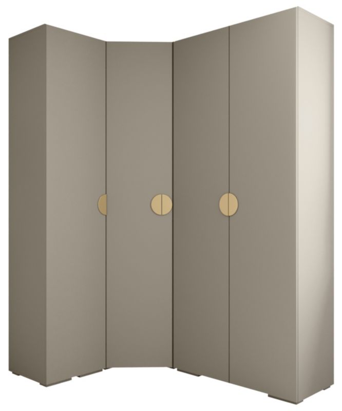 Garderoba wysoka do przedpokoju Abiks INOVA 4 Z3 kaszmir+złoty 1 szt.