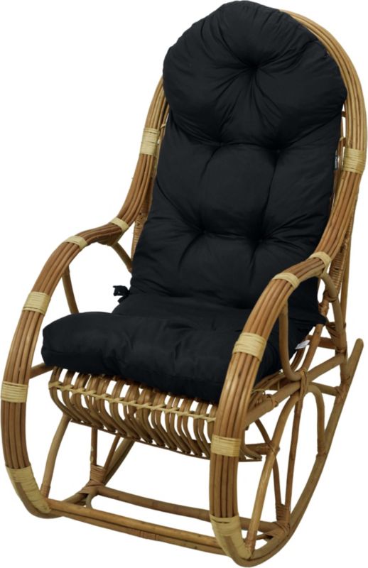 Poduszka na fotel bujany wiklinowy AMPO czarny 1 szt.