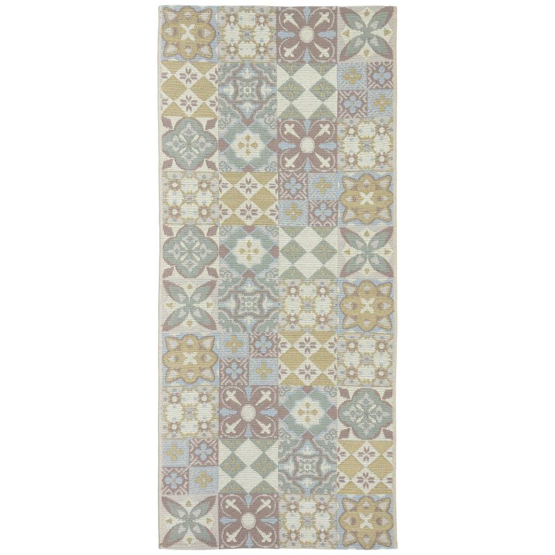 Dywan 80x200 cm płasko tkany SELENA e-floor wewnętrzny zewnętrzny marokański beżowy 1 szt