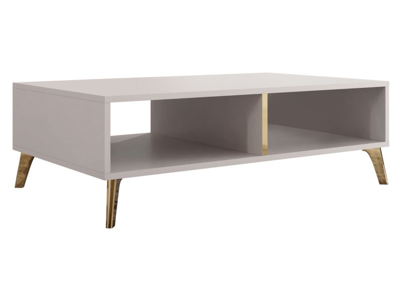 Stolik kawowy MIRJAN 24 nowoczesny Picru kaszmir połysk/złoty 1 szt.