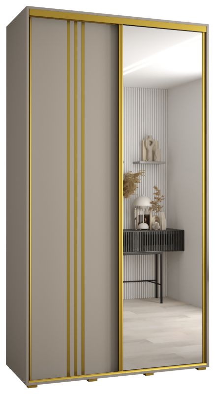 Szafa przesuwna Abiks 60 wysoka Dakota 7 130 kaszmir+kaszmir+złoty 1 szt