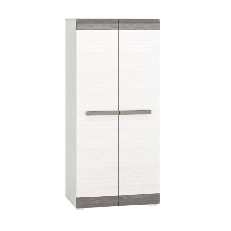 Szafa ML Meble BIANKA 2D sosna śnieżna/szara 1 szt.