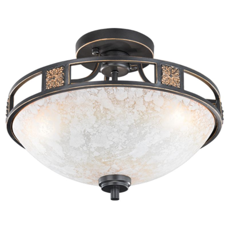 Lampa sufitowa wisząca Trio Quinta miedziano-biała-czarna wym: 32 x 42 x 42 cm 3xE27 x 1 szt.