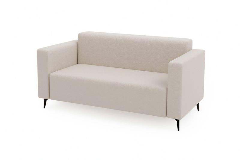 Sofa dwuosobowa Bettso Parma nowoczesna w tkaninie typu baranek kremowy 1szt.