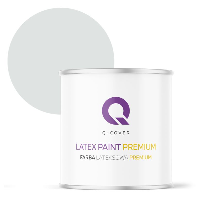Farba Lateksowa Premium Plamoodporna do Ścian i Sufitów Q-Cover Biel złamana w khaki H1675 Głęboki Mat 2L